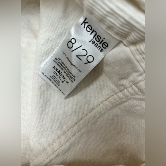 Kensie The Skirt White Corduroy Button Down Skirt Womens size 8/29 NWOT​ - Picture 5 of 6